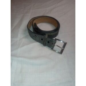 Youth 34D8 Justin Genuine Grey Ostrich Belt USA 286S Vintage Western